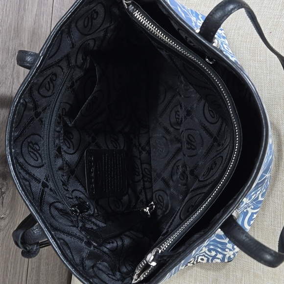 Brighton Blue Nylon Leather Tote Shoulder Bag - Picture 10 of 13